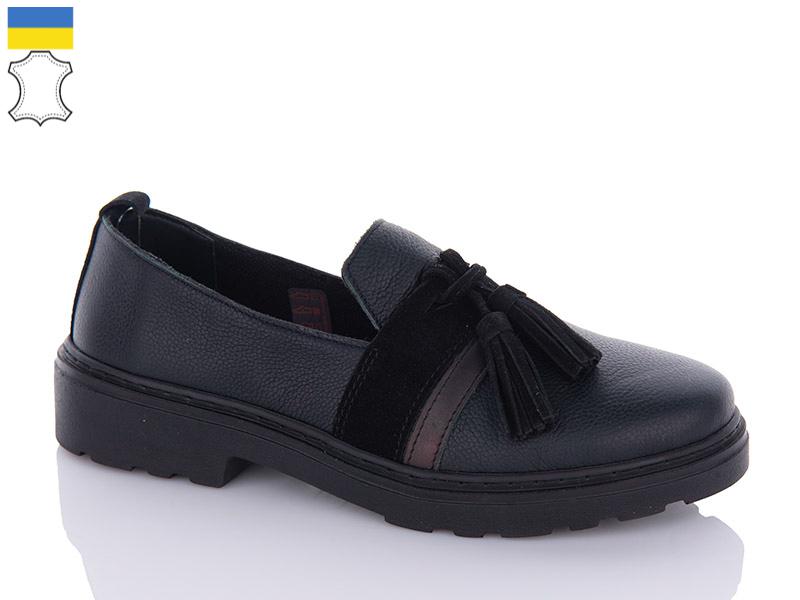 Туфли женские Світ взуття (36-41) HE7D чорний (деми)