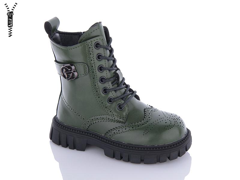 Ботинки для девочек Леопард (27-31) M27 green (деми)