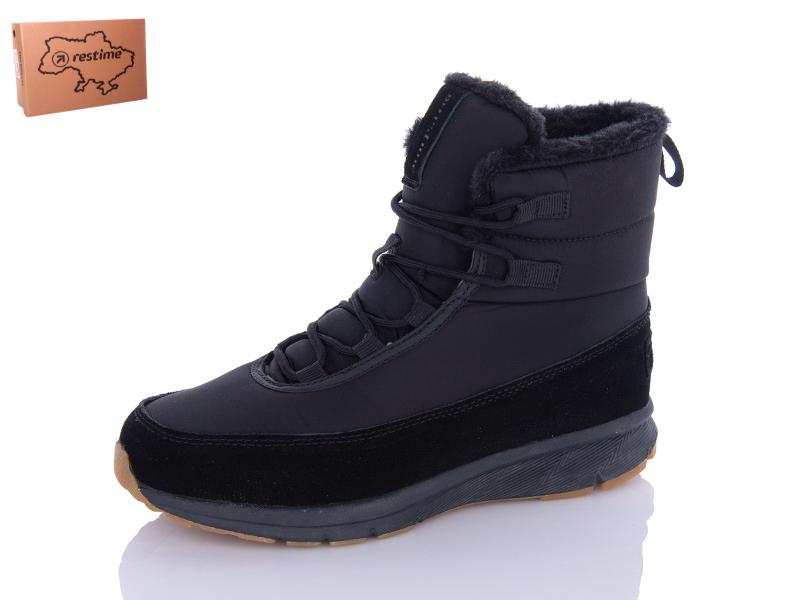 Ботинки женские зима Restime (36-41) TWZ23236 black (зима)