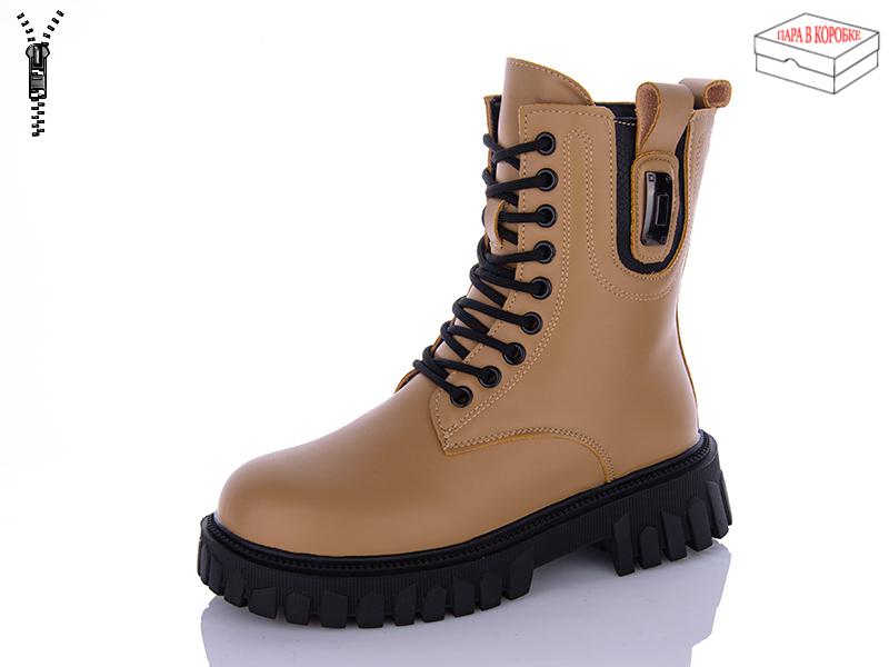 Ботинки женские зима QQ Shoes (36-41) 5223 khaki (зима)