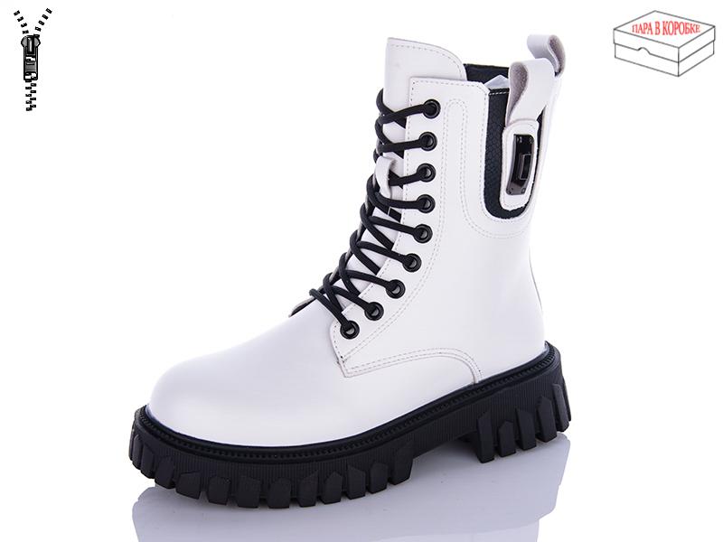 Ботинки женские зима QQ Shoes (36-41) 5223 white (зима)