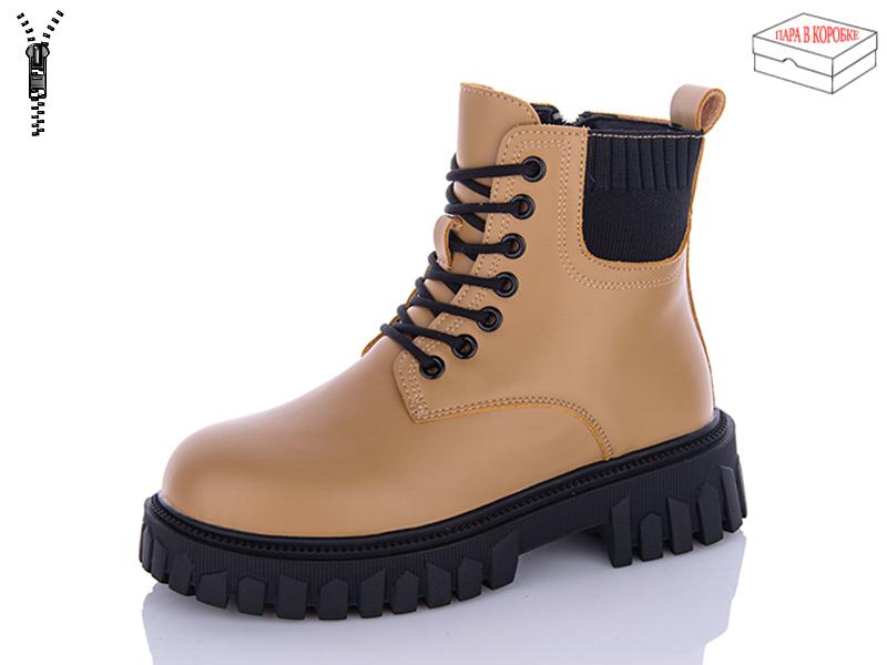 Ботинки женские зима QQ Shoes (36-41) 5236 khaki (зима)