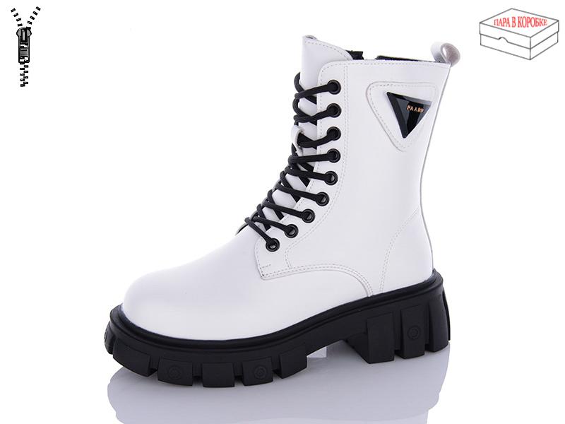 Ботинки женские зима QQ Shoes (36-41) 5233 white (зима)