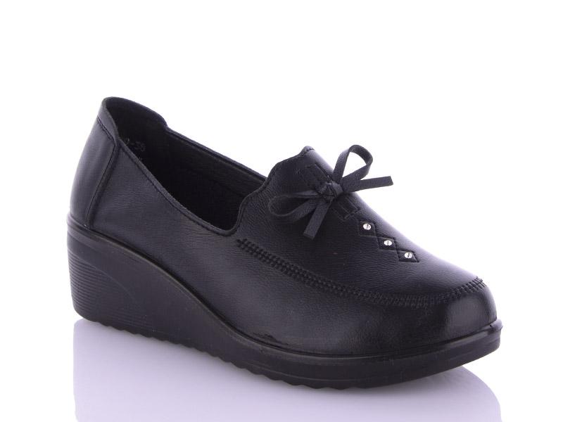 Туфли женские Baolikang (37-41) 3089 black (деми)