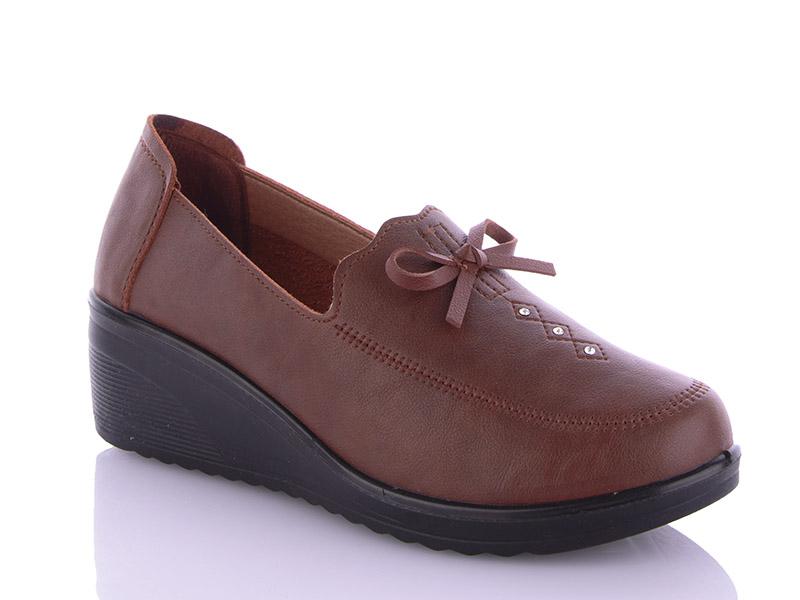 Туфли женские Baolikang (37-41) 3089 brown (деми)