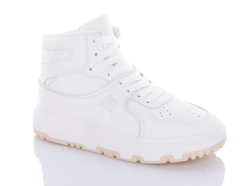 Кроссовки женские ABA (36-41) BK72 white (деми)