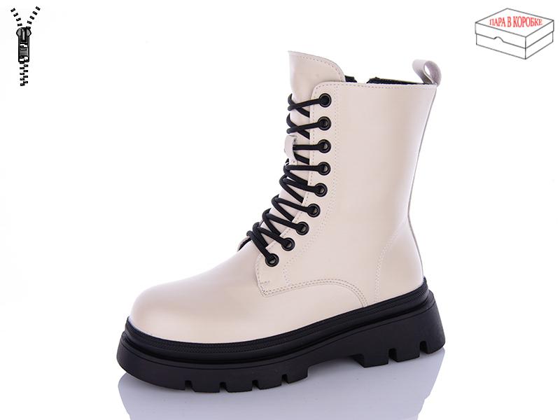 Ботинки женские зима QQ Shoes (36-41) 5230 beige (зима)