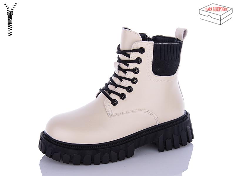 Ботинки женские зима QQ Shoes (36-41) 5236 beige (зима)