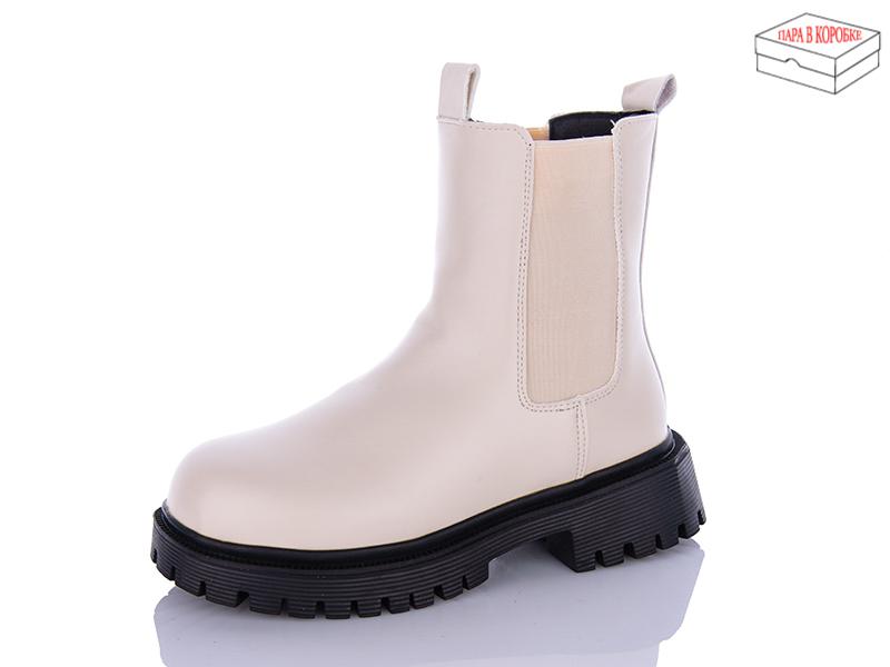 Ботинки женские зима QQ Shoes (36-41) 5269 beige (зима)