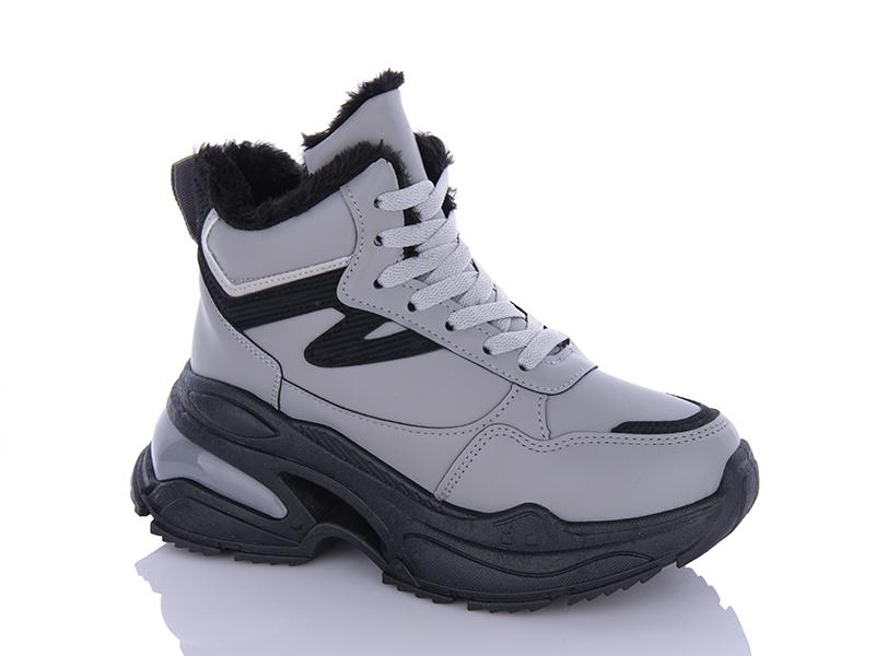 Кроссовки женские зима ABA2 (36-41) R33 grey (зима)