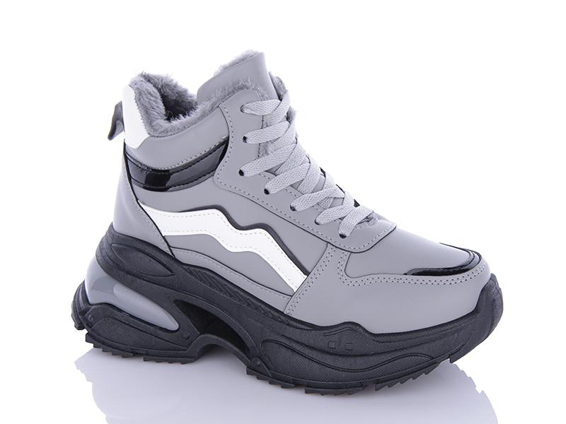 Кроссовки женские зима ABA2 (36-41) R62 grey (зима)