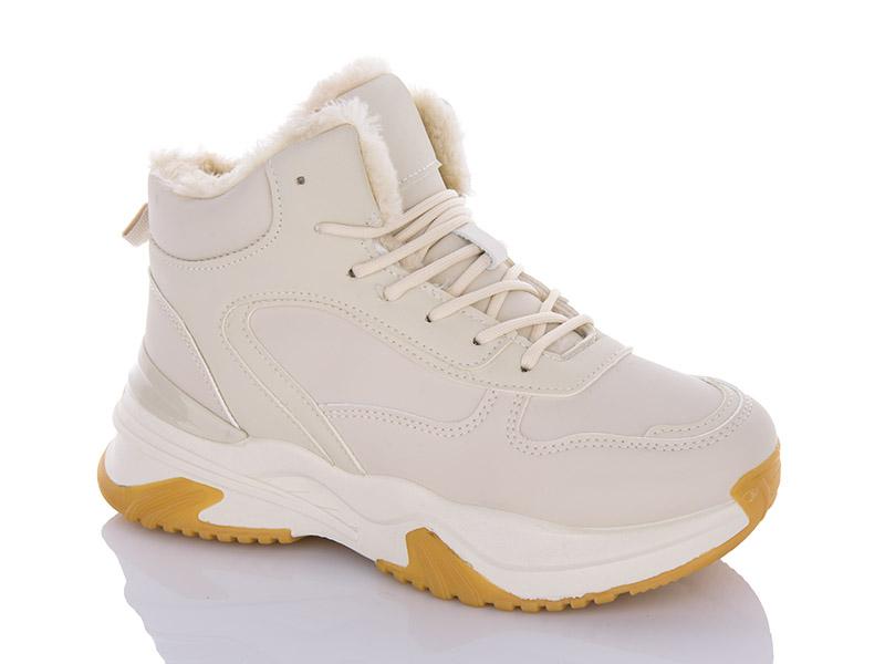 Кроссовки женские зима ABA2 (36-41) YP07 beige (зима)