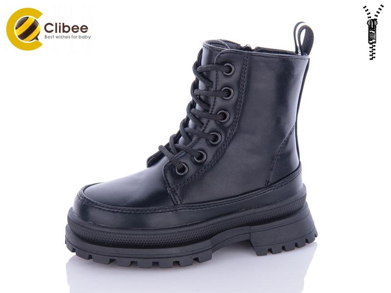 Ботинки детские зимние для девочек Clibee-Apawwa (26-31) HB367 black (зима)
