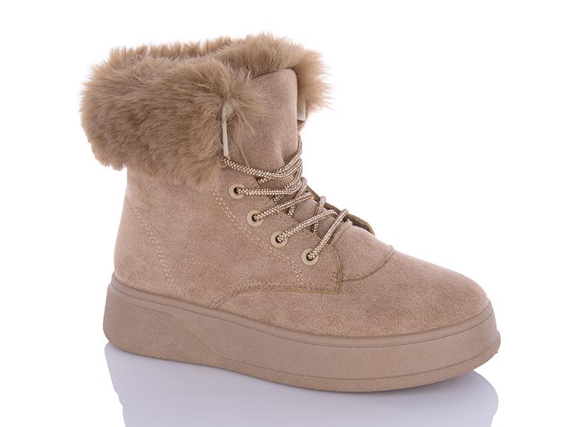Ботинки женские зима QQ Shoes (36-41) JP29 beige (зима)