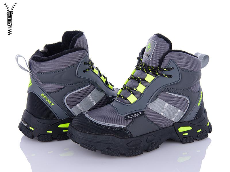 Ботинки детские зимние для мальчиков OkShoes (31-36) F376-6K (зима)