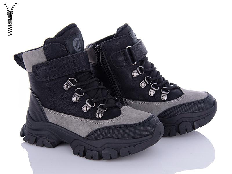 Ботинки детские зимние для мальчиков Clibee (32-37) HC366 grey (зима)