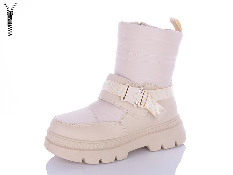 Ботинки женские зима QQ Shoes (36-41) JP27 beige (зима)