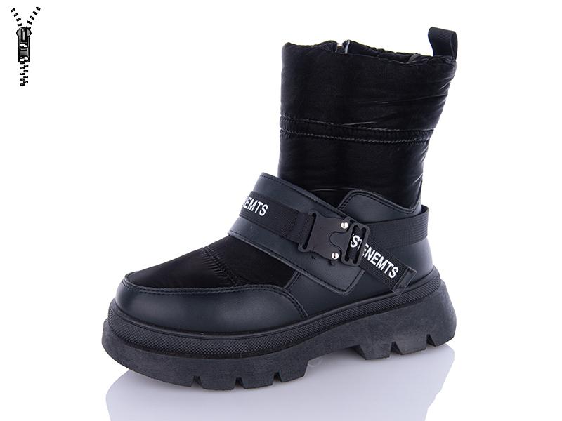 Ботинки женские зима QQ Shoes (36-41) JP27 black (зима)