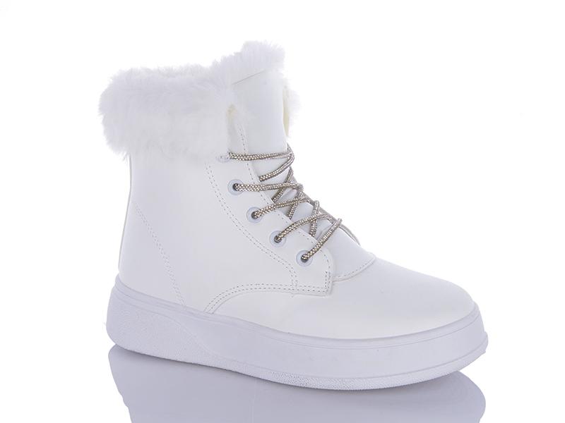 Ботинки женские зима QQ Shoes (36-41) JP29 white (зима)