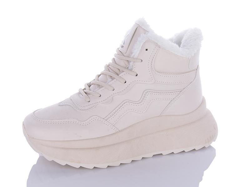 Кроссовки женские зима QQ Shoes (36-41) JP30 beige (зима)
