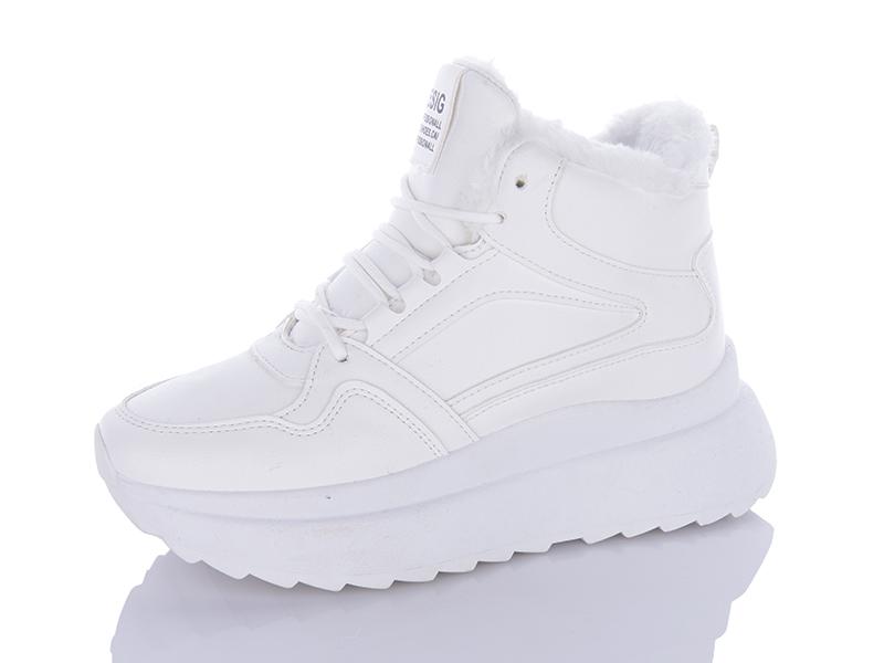 Кроссовки женские зима QQ Shoes (36-41) JP32 white (зима)