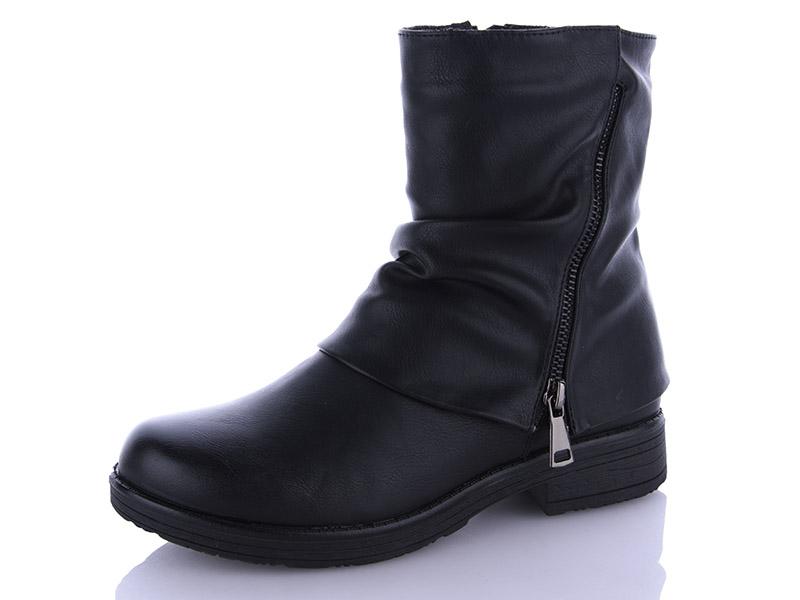 Ботинки женские Lion (36-41) 2043 black (деми)