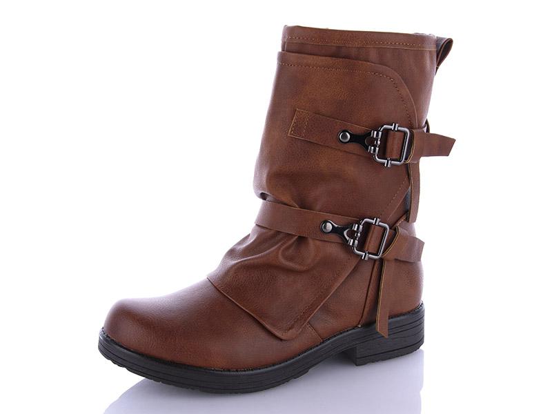 Ботинки женские Lion (36-41) 2049 brown (деми)