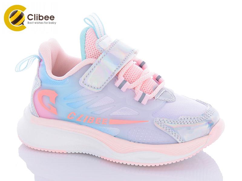 Кроссовки для девочек Clibee-Apawwa (27-31) LB961 silver-pink (деми)