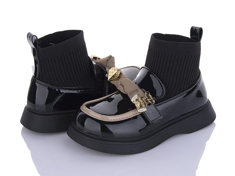 Ботинки для девочек Violeta (32-37) Y159-2107B black (деми)