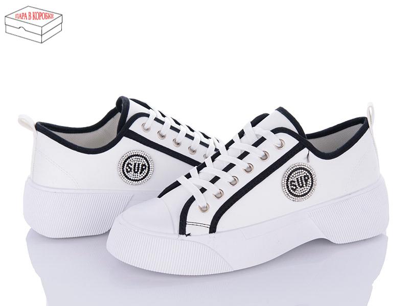 Кроссовки женские Viktoria (36-41) MB15-3 white-black (деми)