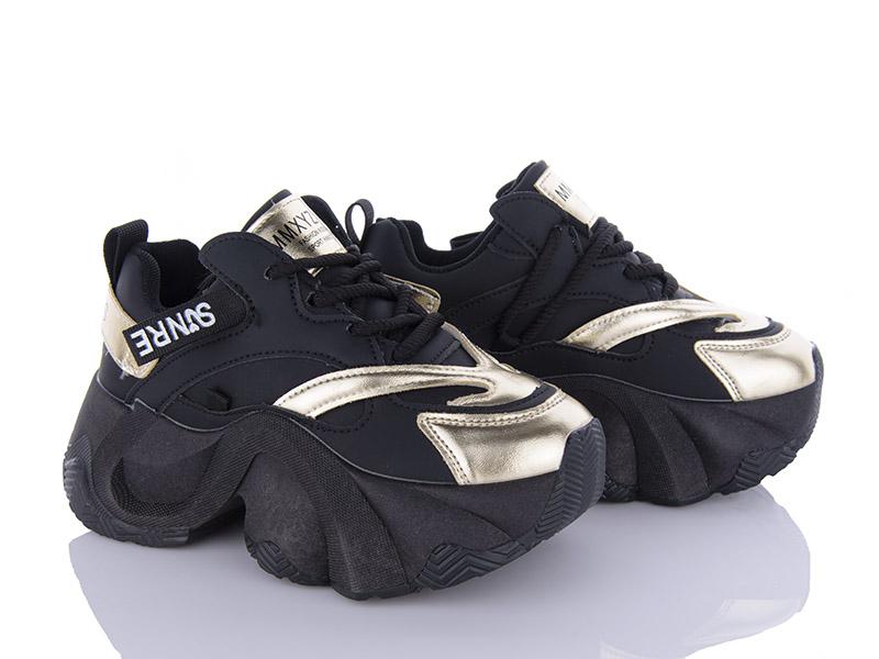 Кроссовки женские Clibee (35-40) TC905 black (деми)