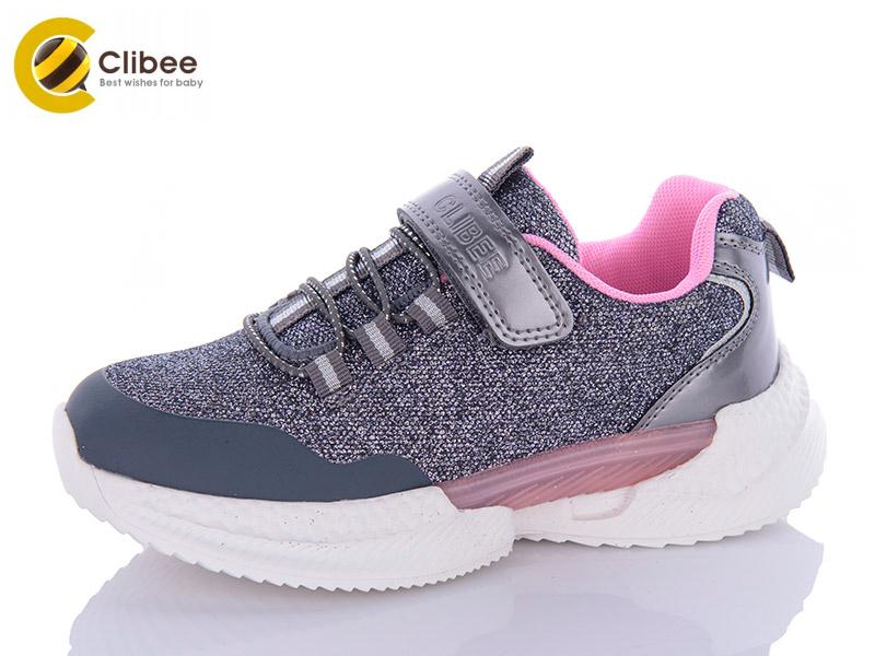 Кроссовки для девочек Clibee-Apawwa (32-37) EC252 grey-pink (деми)