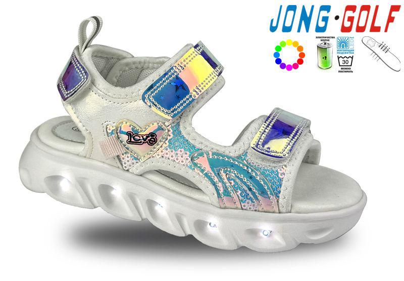 Босоножки детские для девочек Jong-Golf (22-27) A20430-7 LED (лето)