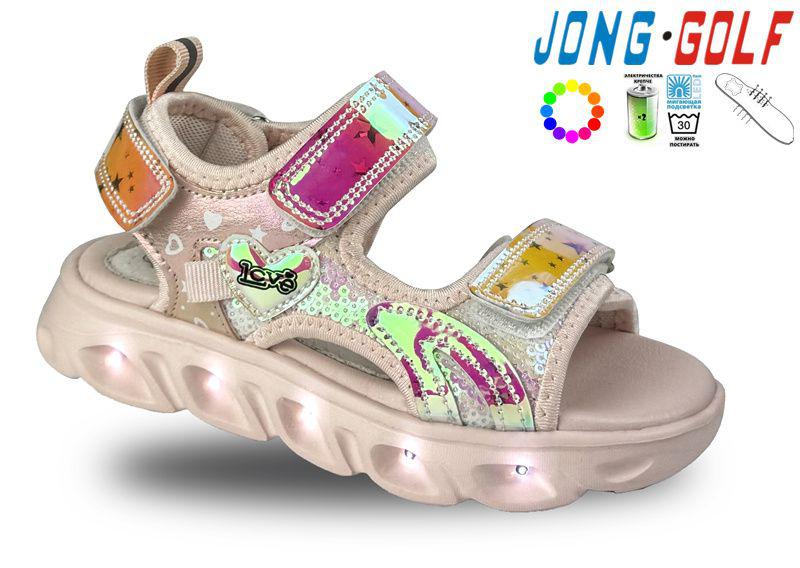 Босоножки детские для девочек Jong-Golf (22-27) A20430-8 LED (лето)