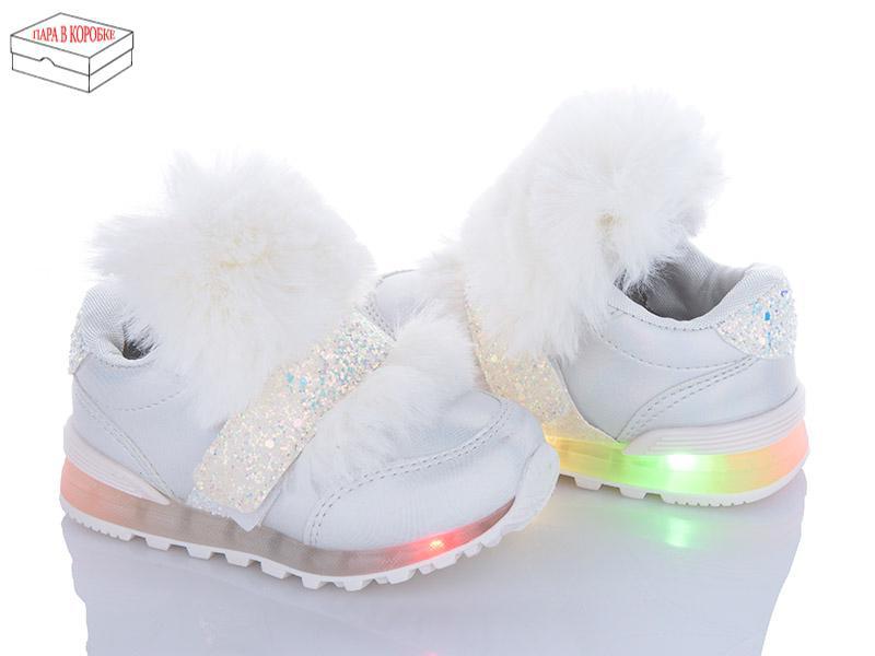 Кроссовки для девочек Waldem (20-25) M20 white LED (деми)