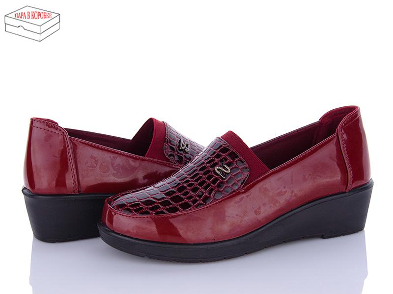 Туфли женские Minghong (37-42) 795 red (деми)