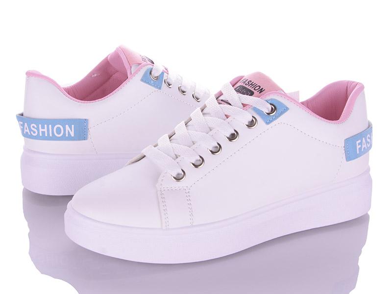 Кеды женские Violeta (36-41) 80-73 white-pink (деми)