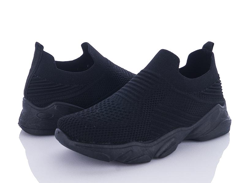 Кроссовки женские Violeta (36-41) 45-52 black (лето)