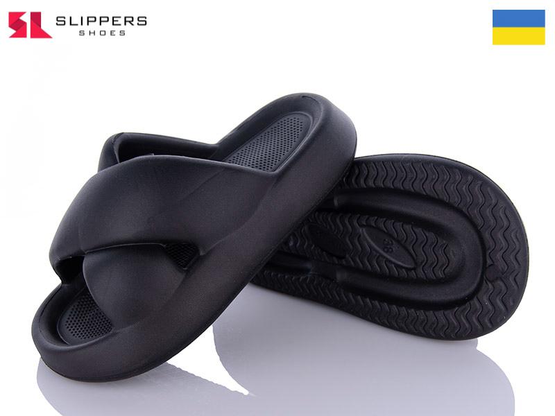 Шлепки женские Slipers (36-40) 138 чорний (лето)