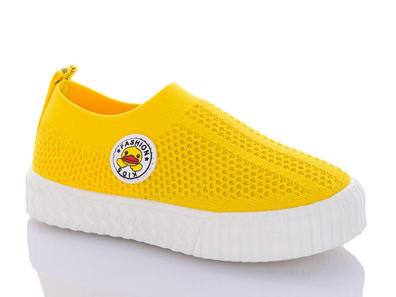 Кроссовки для девочек JIBUKANG (26-31) A1603 yellow (лето)