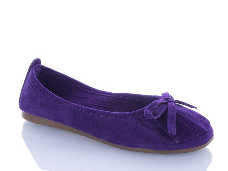 Балетки женские Jumay (36-40) Лапша фиолетовый (деми)