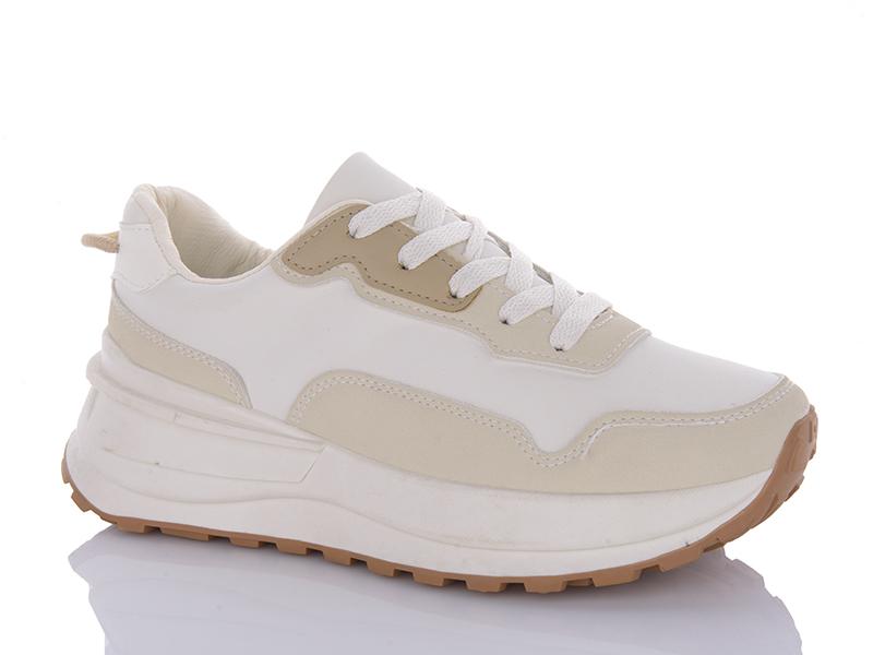 Кроссовки женские QQ Shoes (36-41) JP10 beige (деми)