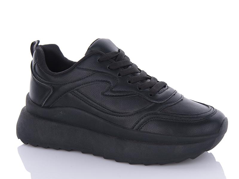 Кроссовки женские QQ Shoes (36-41) JP20 black (деми)
