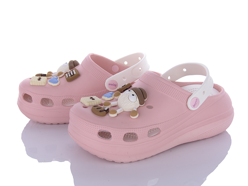 Кроксы Shev Shoes (35-40) 1913B pink (лето)