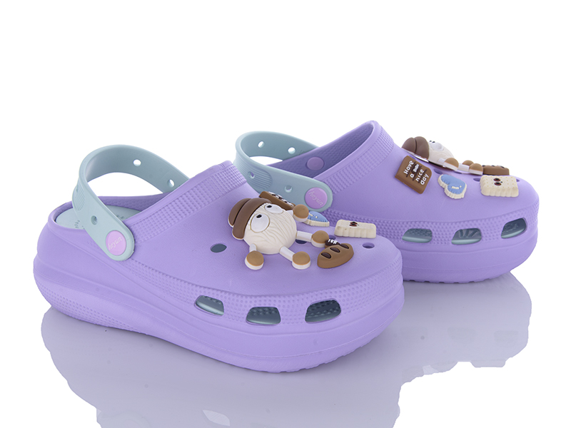 Кроксы Shev Shoes (35-40) 1913B purple (лето)