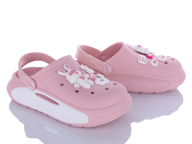 Кроксы Shev Shoes (35-40) 9010B pink (лето)