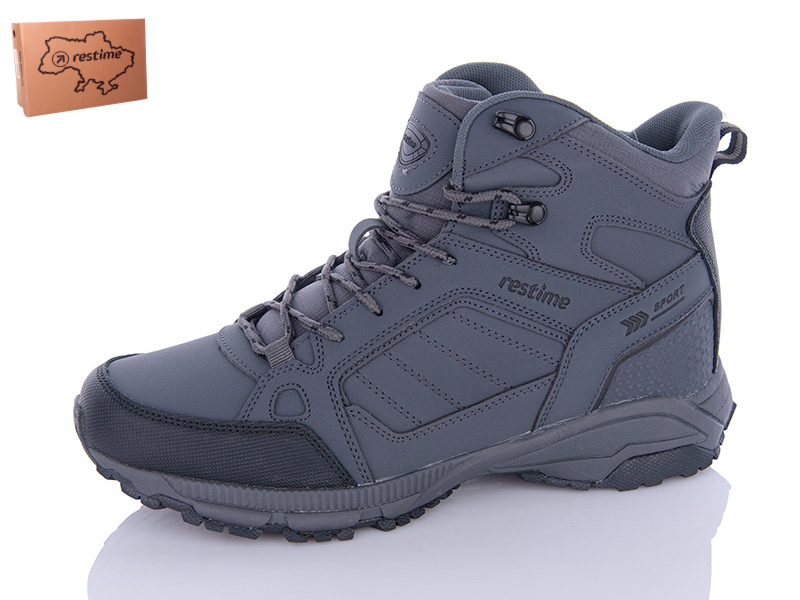 Ботинки Restime (41-45) PMZ23606 grey-black (зима)