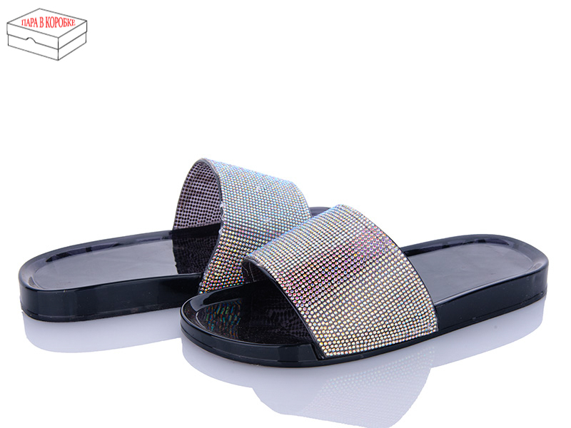 Шлепанцы Star (36-41) WSA82 black (лето)