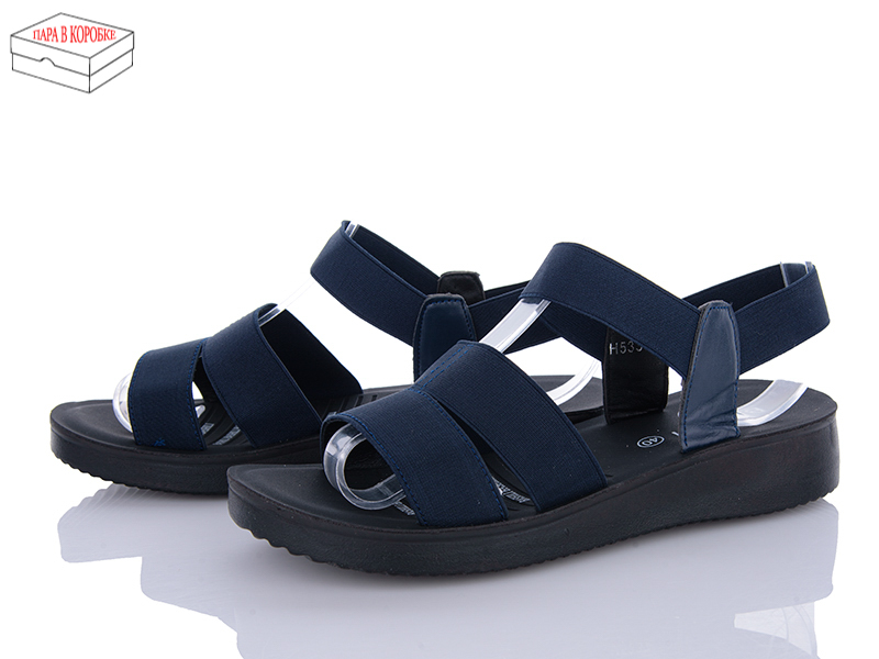 Босоножки QQ Shoes (40-43) H5337 blue батал (лето)