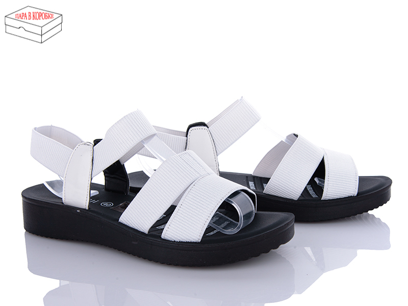 Босоножки QQ Shoes (40-43) H5351 white батал (лето)
